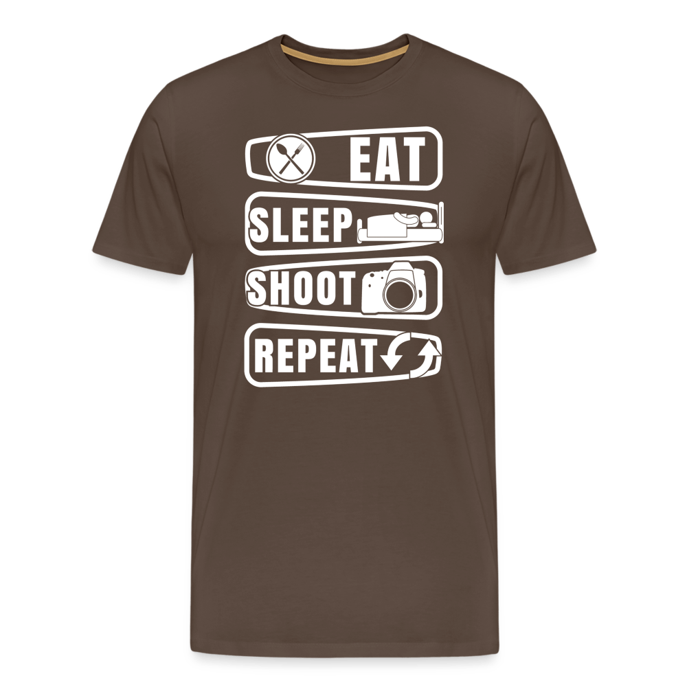 Fotografen Shirt - Eat Sleep Shot Repeat - Edelbraun