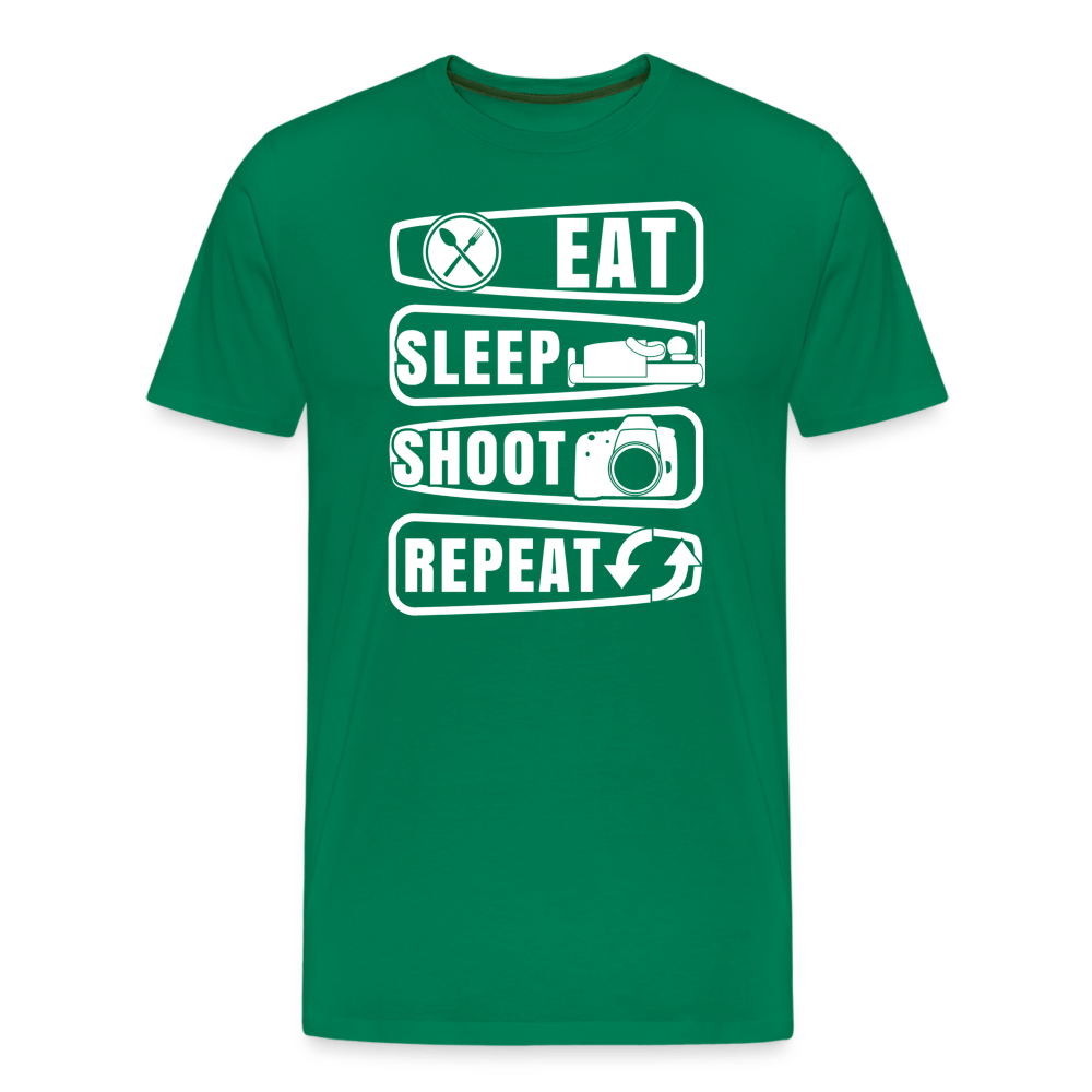 Fotografen Shirt - Eat Sleep Shot Repeat - Kelly Green