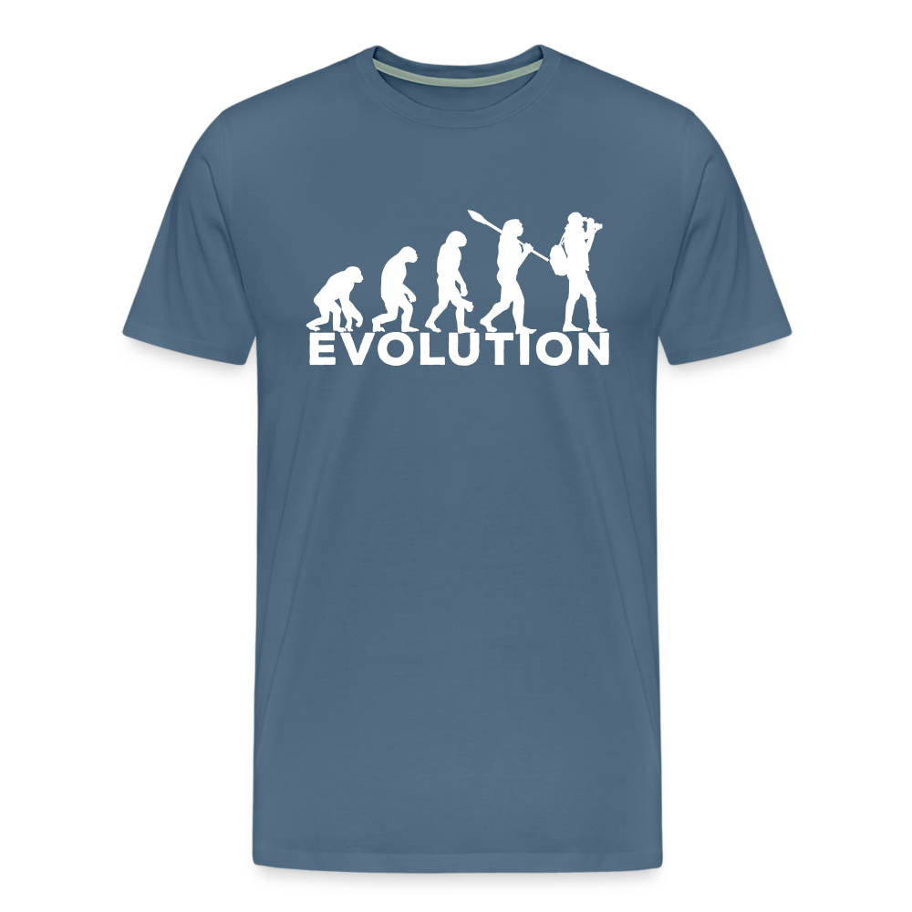 Fotografen Shirt - Evolution - Blaugrau
