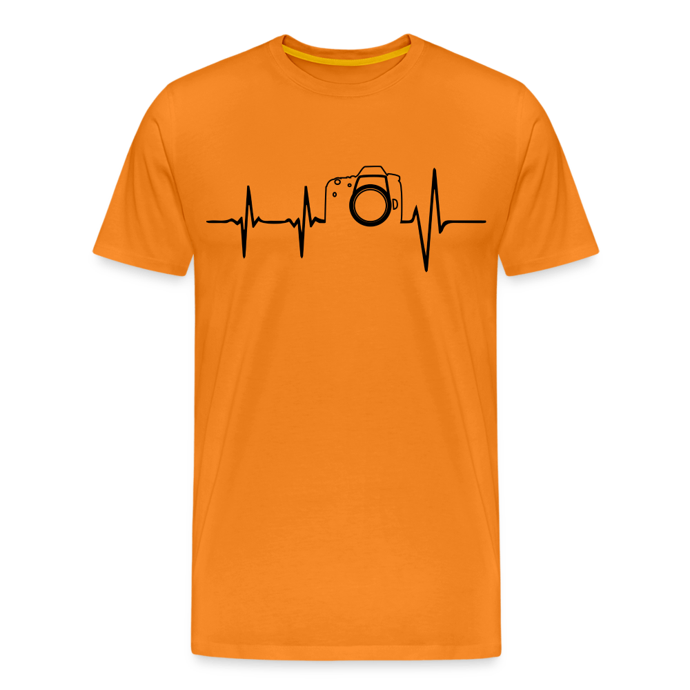 Fotografen Schirt - Herzschlag - Orange