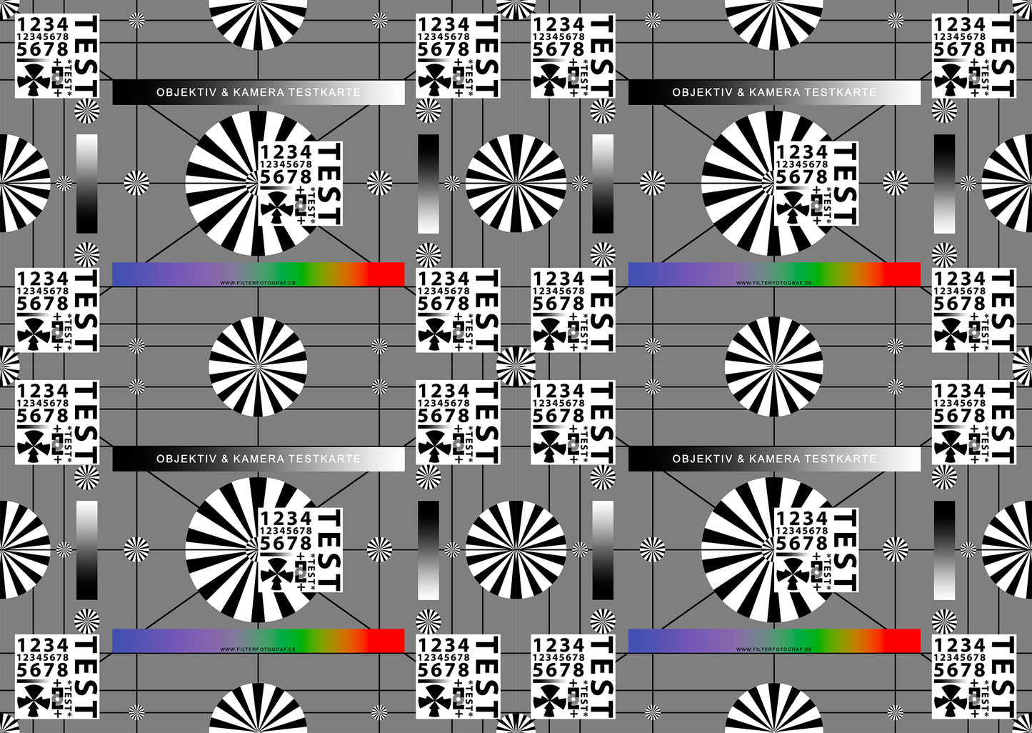 Test card for lenses and cameras - test card for lens quality from Filterfotograf
