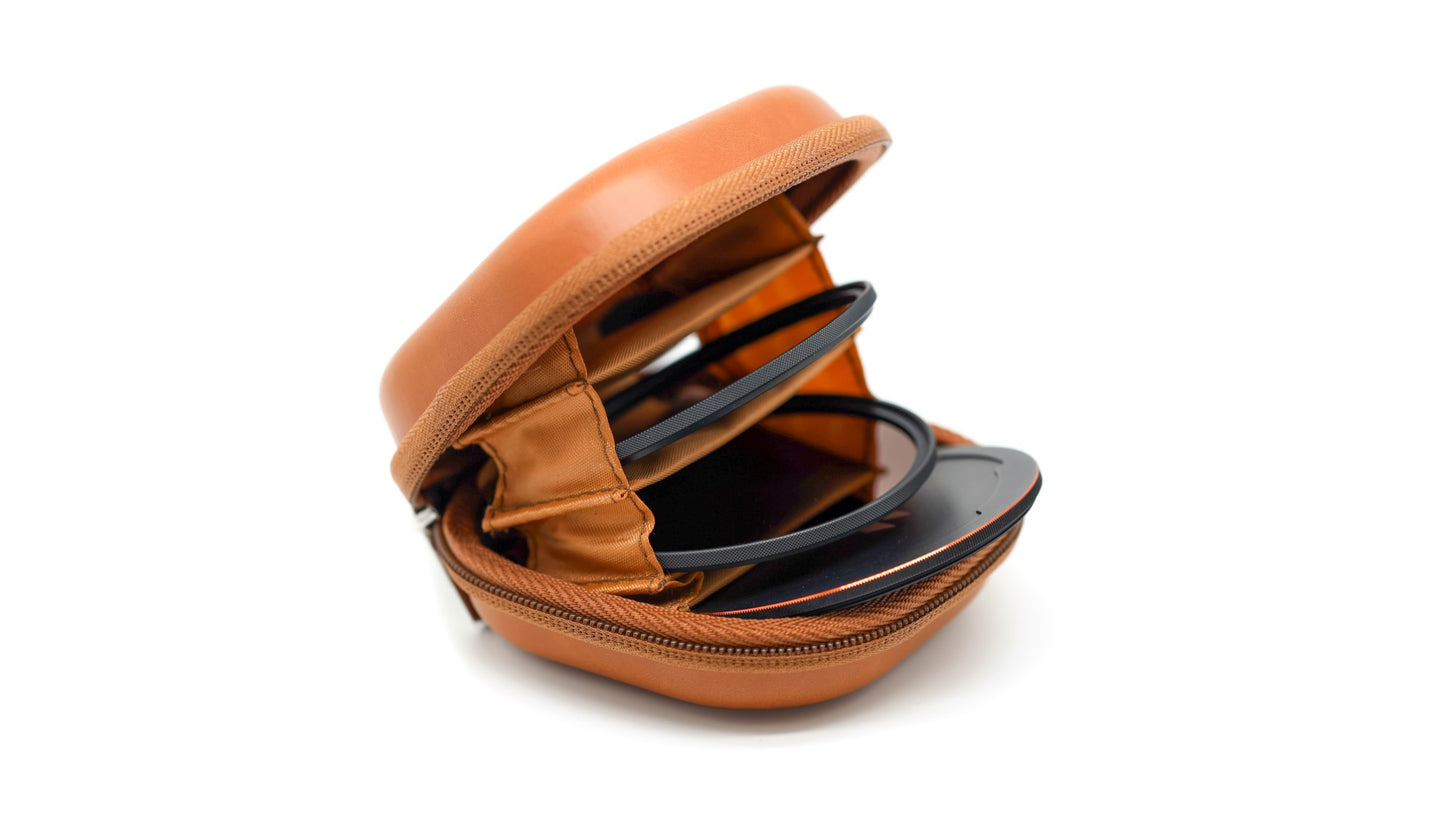 Filter bag hard shell carrying bag filters up to 82mm