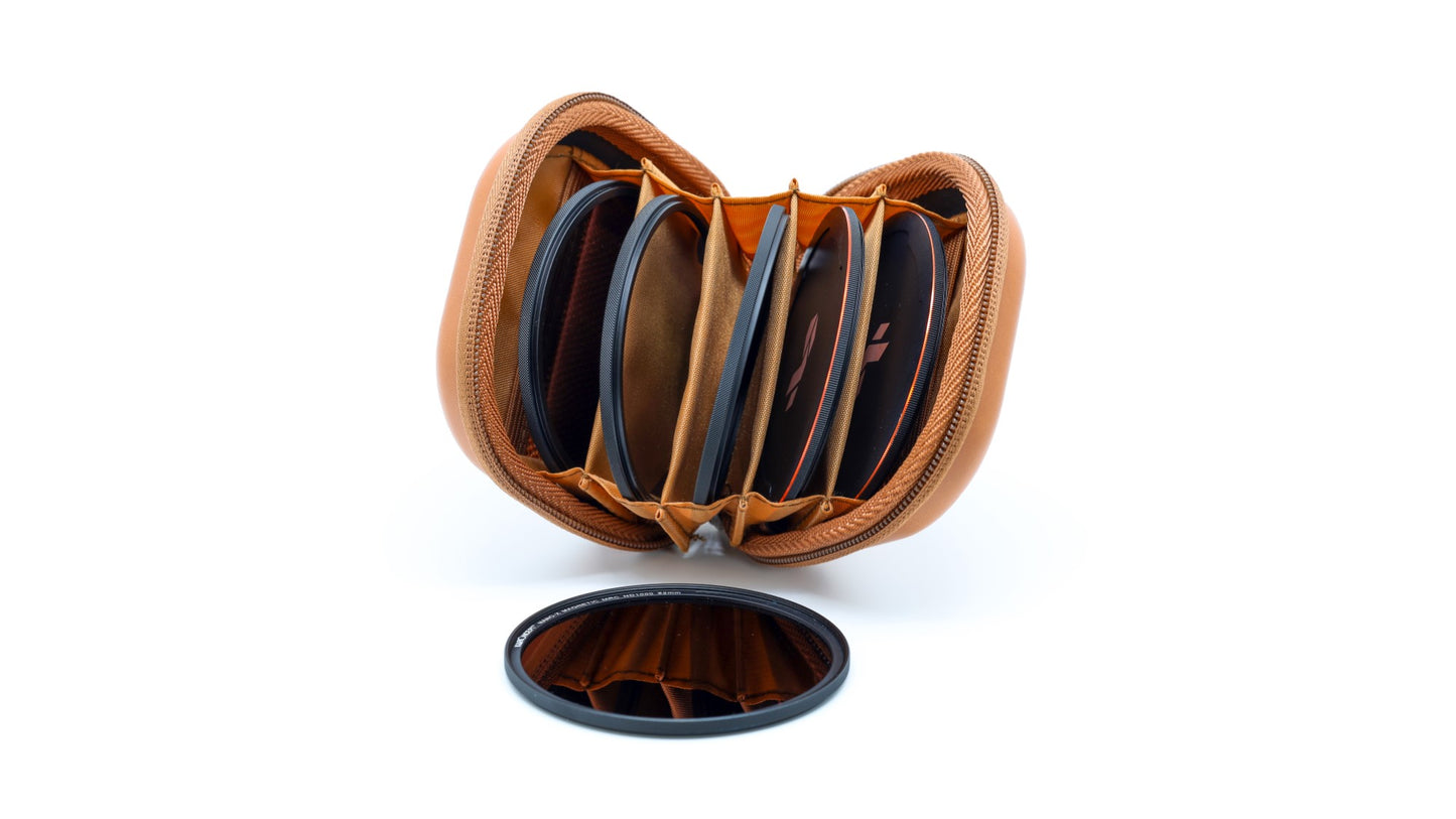 Filter bag hard shell carrying bag filters up to 82mm