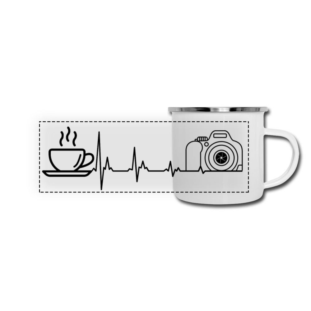 Fotografen Emaille-Tasse - Weiß
