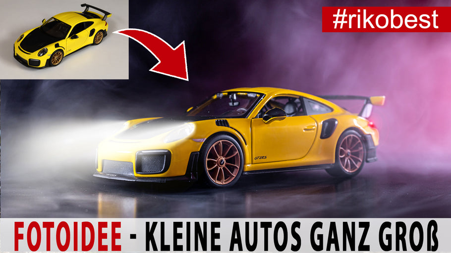 Kreative Fotoidee - kleine Autos ganz groß