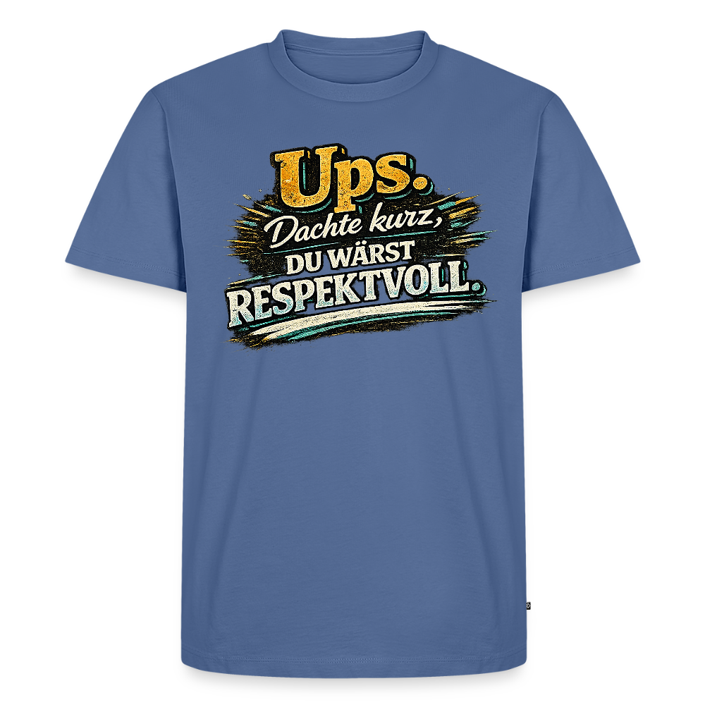 Respekt -  FILTERFOTOGRAF® Männer Premium T-Shirt - Taubenblau
