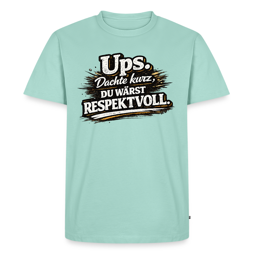 Respektvoll -  FILTERFOTOGRAF® Männer Premium T-Shirt - Mint 