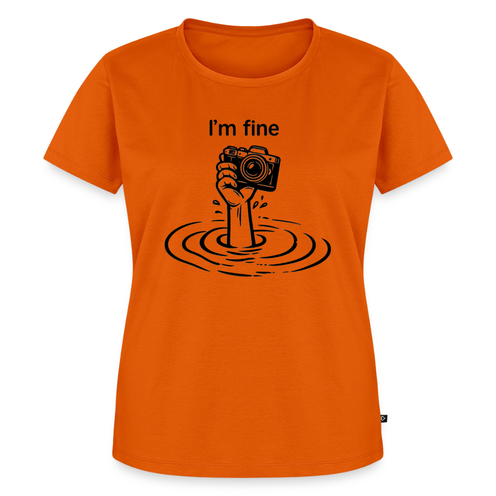 I'm fine Fotografen Shirt Frauen - Orange 