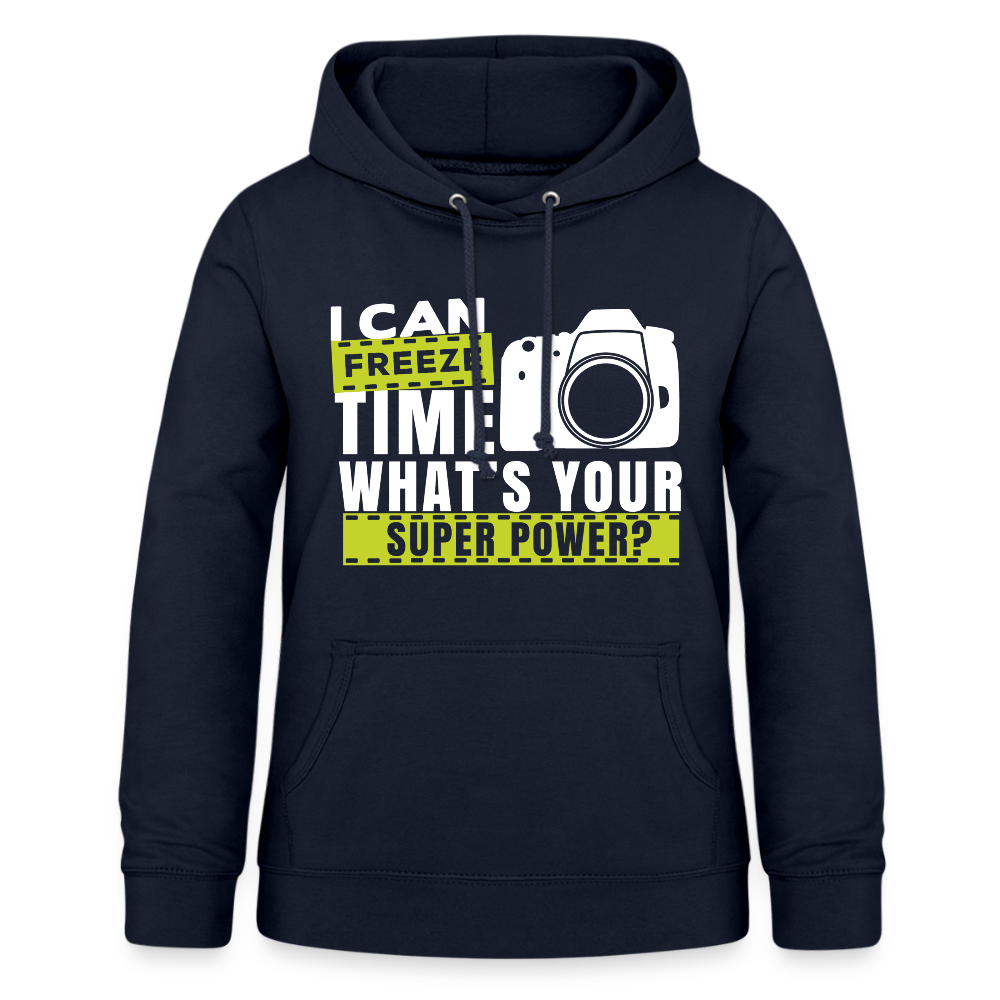 Filterfotograf Damen Hoodie – Fotografie Kapuzenpullover für Outdoor & Freizeit - Navy