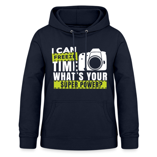Filterfotograf Damen Hoodie – Fotografie Kapuzenpullover für Outdoor & Freizeit - Navy