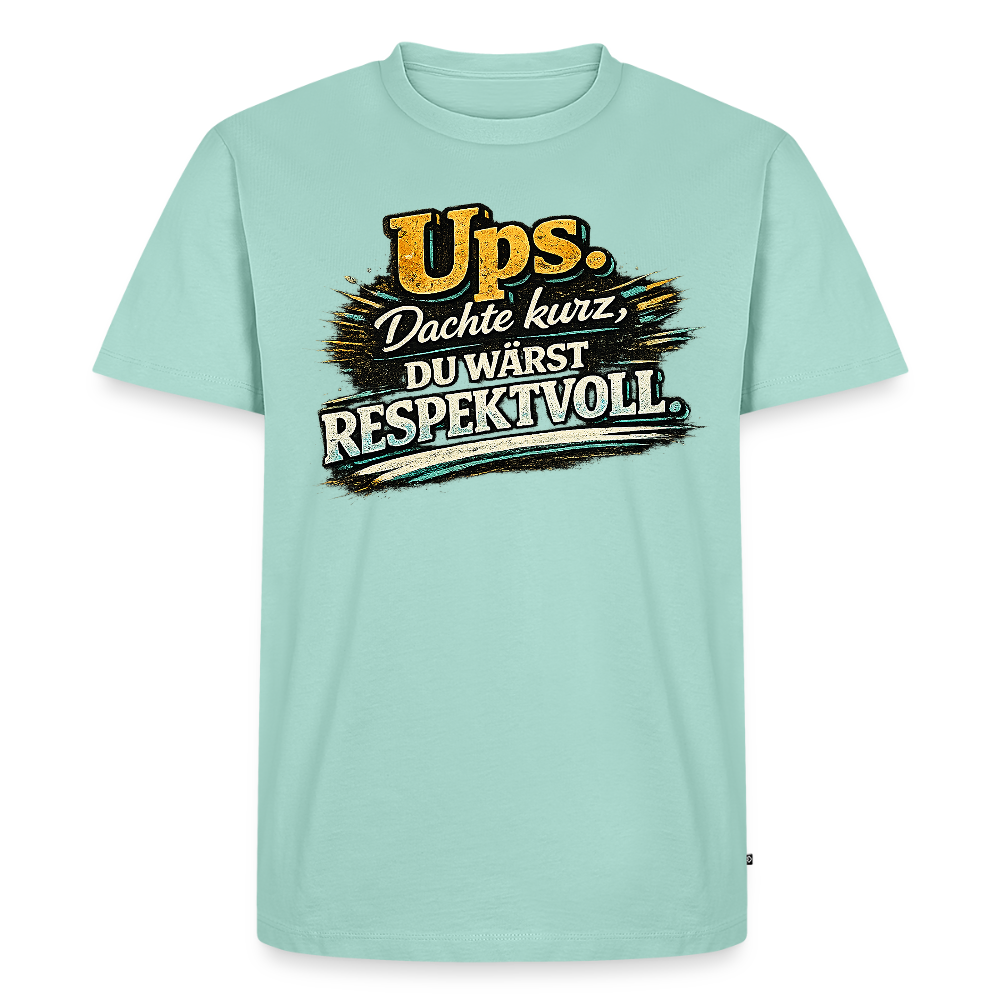 Respekt -  FILTERFOTOGRAF® Männer Premium T-Shirt - Mint 