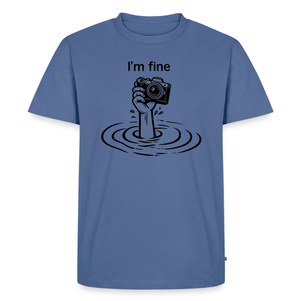 I'm fine Fotografen Shirt  – Männer Premium T-Shirt - Taubenblau