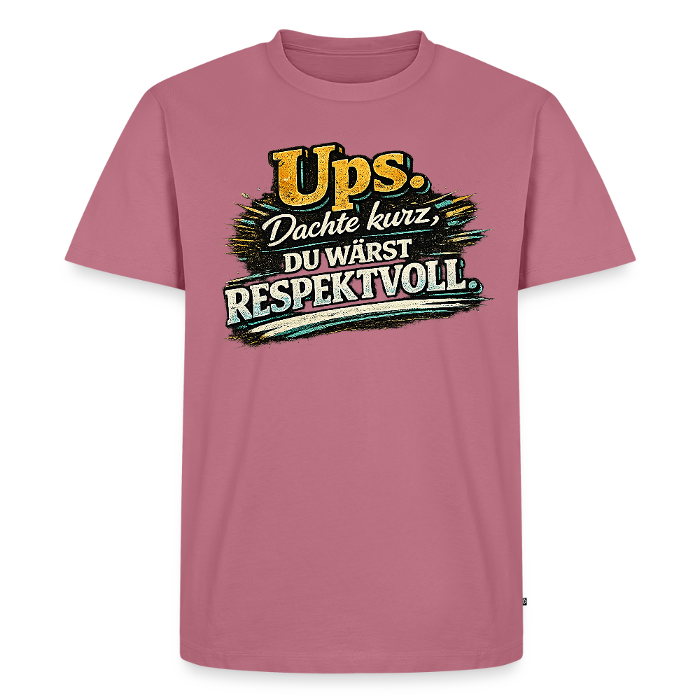 Respekt -  FILTERFOTOGRAF® Männer Premium T-Shirt - Mauve