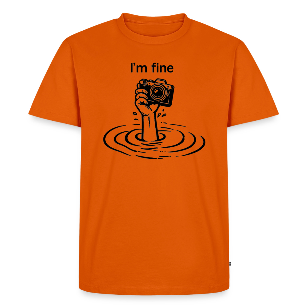 I'm fine Fotografen Shirt  – Männer Premium T-Shirt - Orange 