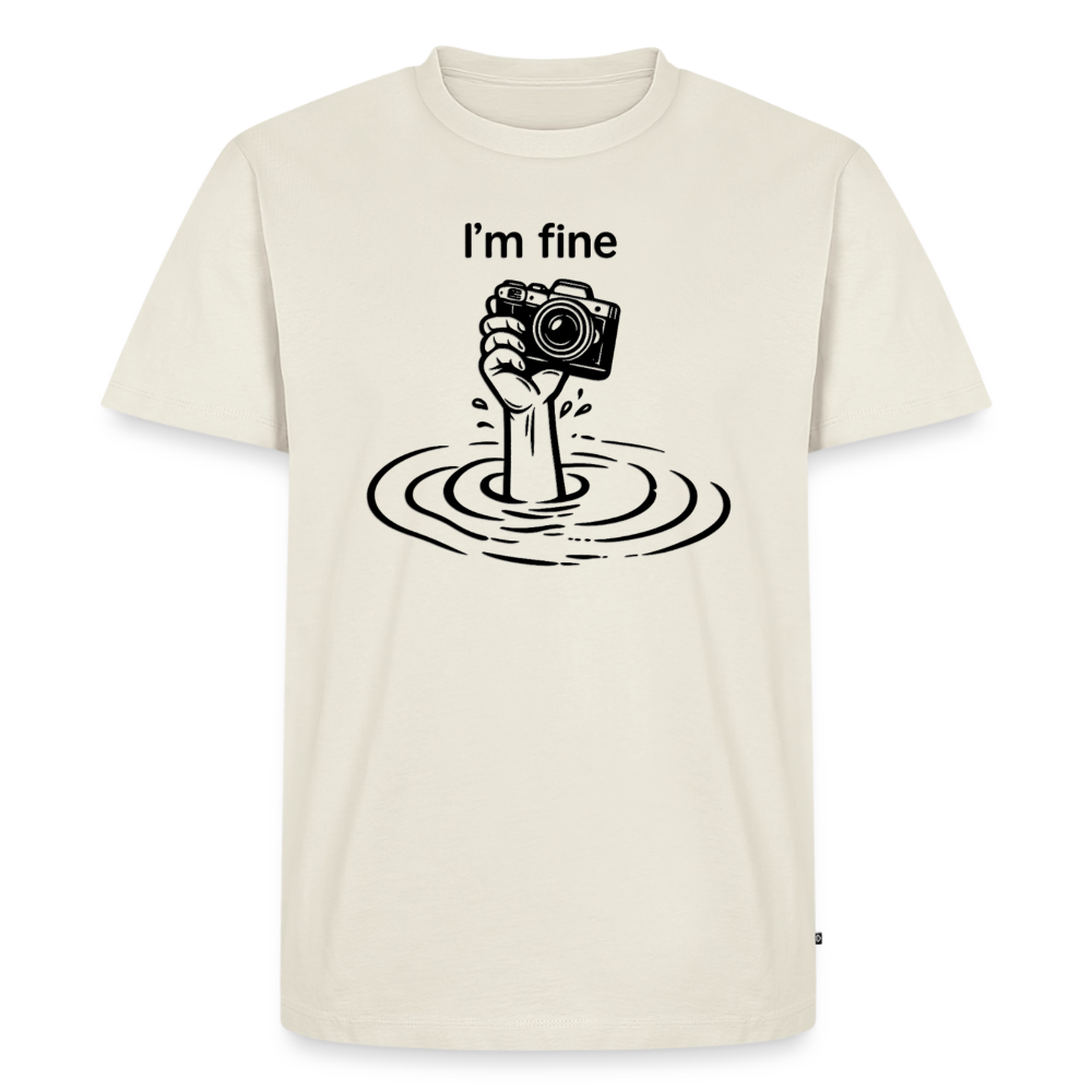 I'm fine Fotografen Shirt  – Männer Premium T-Shirt - Naturweiß