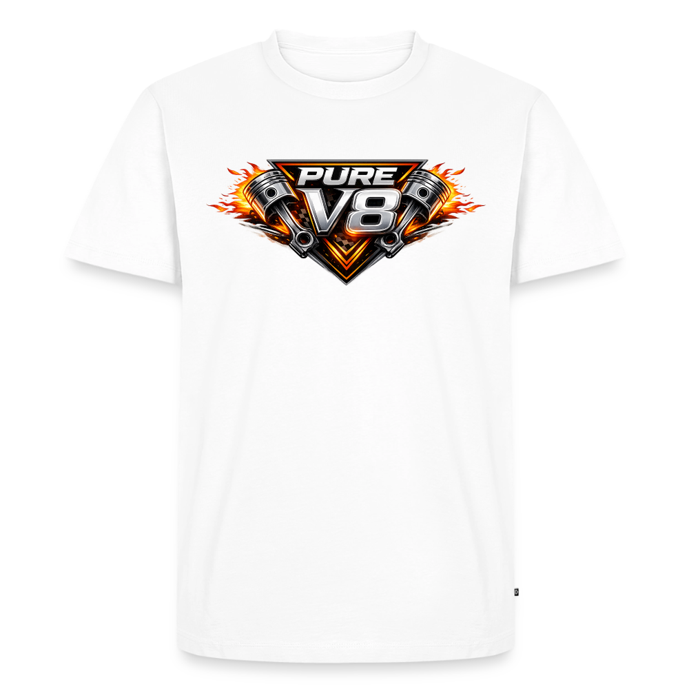 Pure V8 - Männer Premium T-Shirt - Weiß