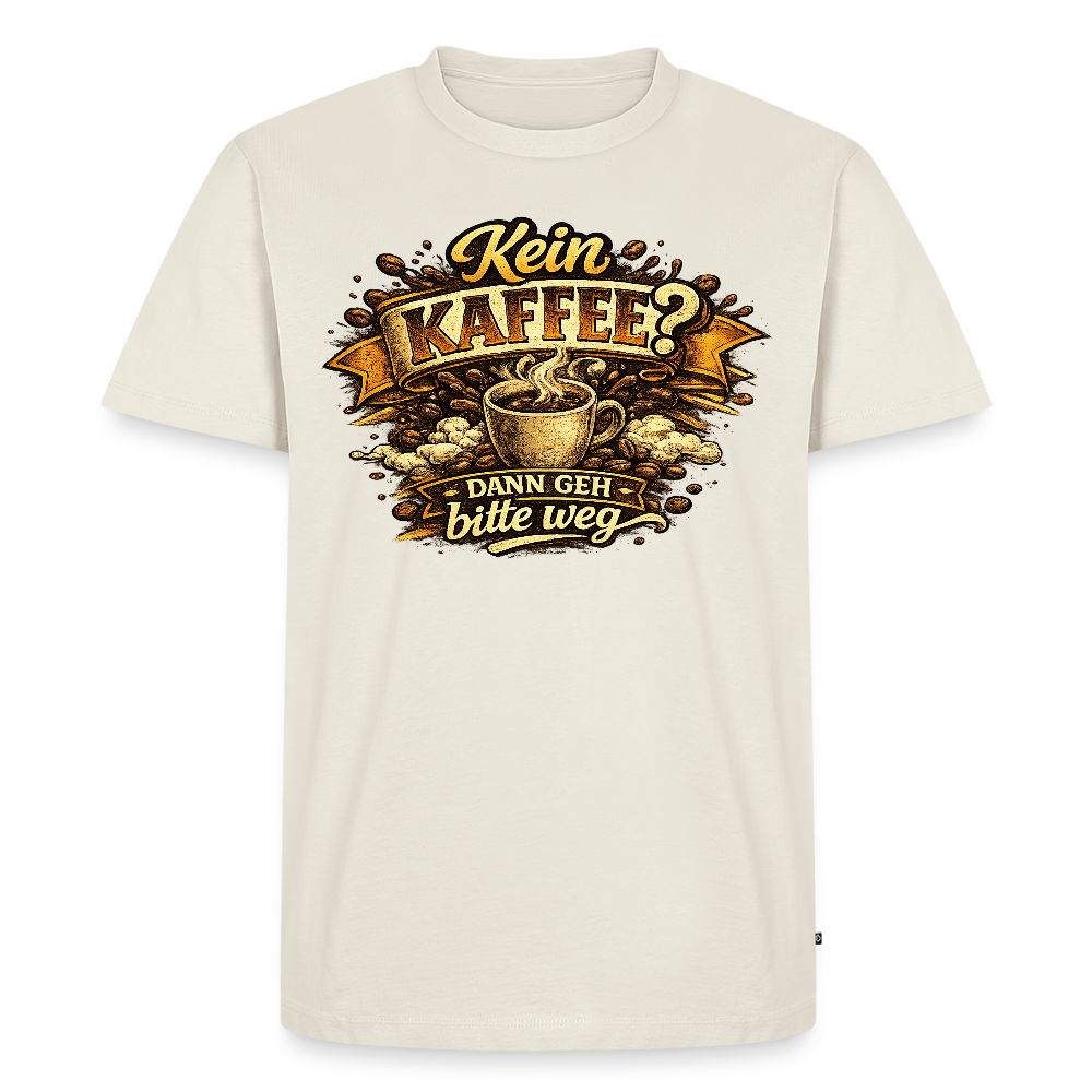 Kaffee -  FILTERFOTOGRAF® Männer Premium T-Shirt - Naturweiß