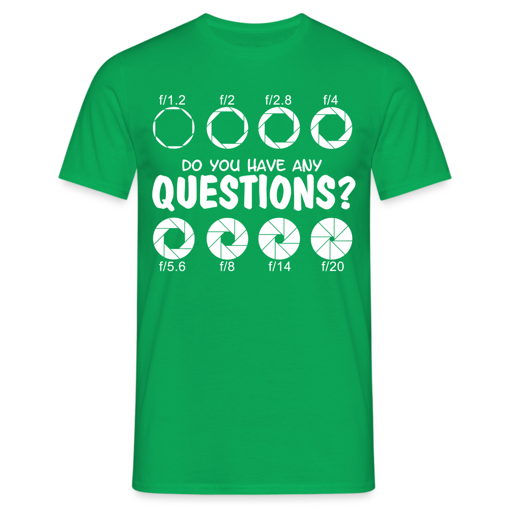 Fotografen Shirt - Fragen zu Blende? - Kelly Green