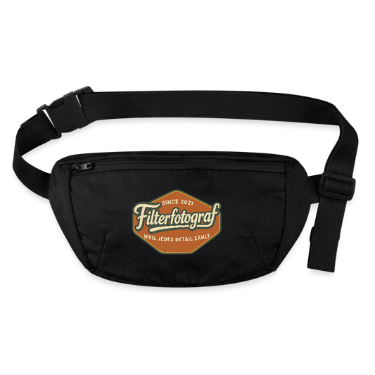 FILTERFOTOGRAF® Canvas Gürteltasche – Nachhaltige Hip Bag aus recycelter Baumwolle & Polyester - Schwarz