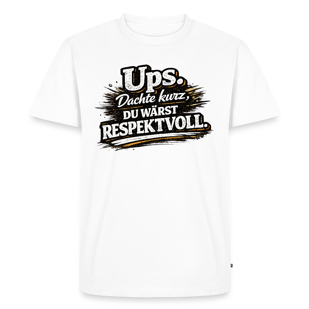 Respektvoll -  FILTERFOTOGRAF® Männer Premium T-Shirt - Weiß