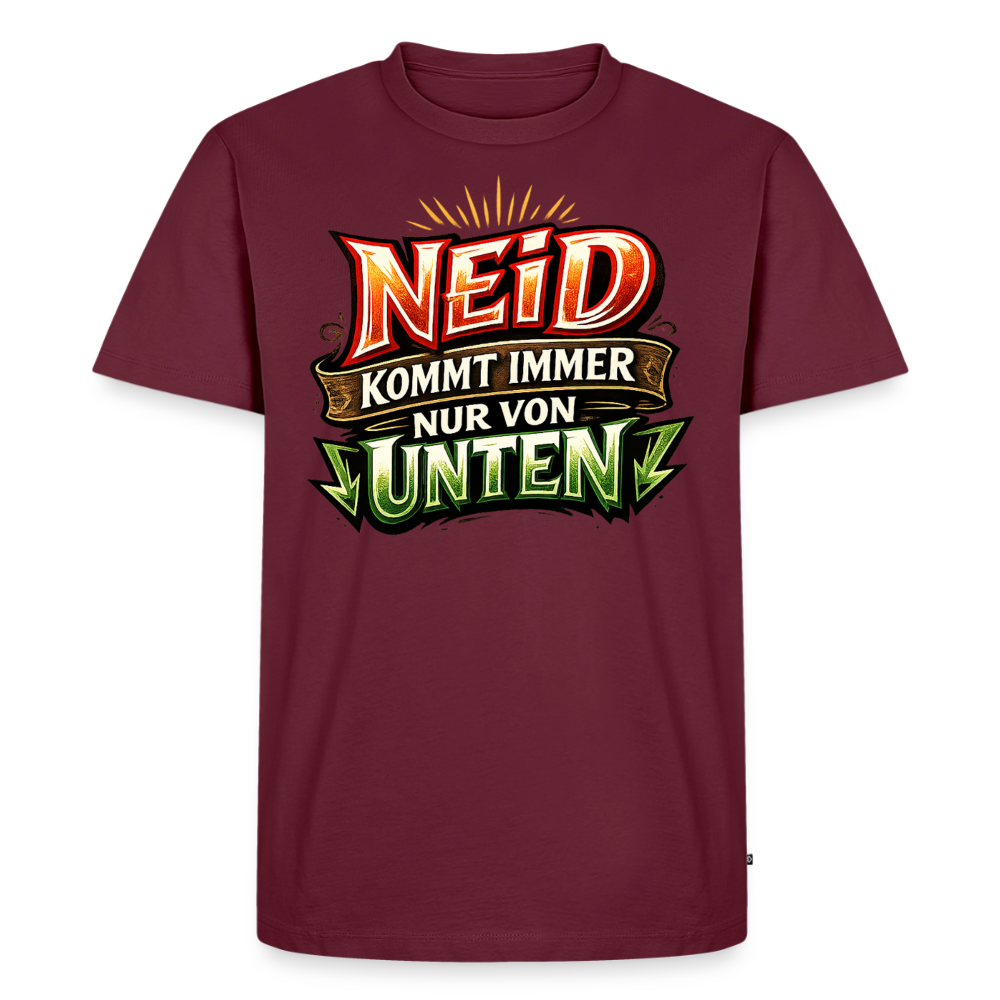 Neid Fotografen Shirt  – Männer Premium T-Shirt - Burgunderrot