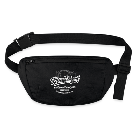 FILTERFOTOGRAF® Canvas Gürteltasche – Nachhaltige Hip Bag aus recycelter Baumwolle & Polyester - Schwarz