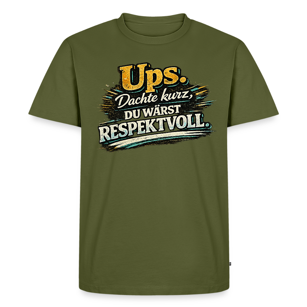 Respekt -  FILTERFOTOGRAF® Männer Premium T-Shirt - Khaki