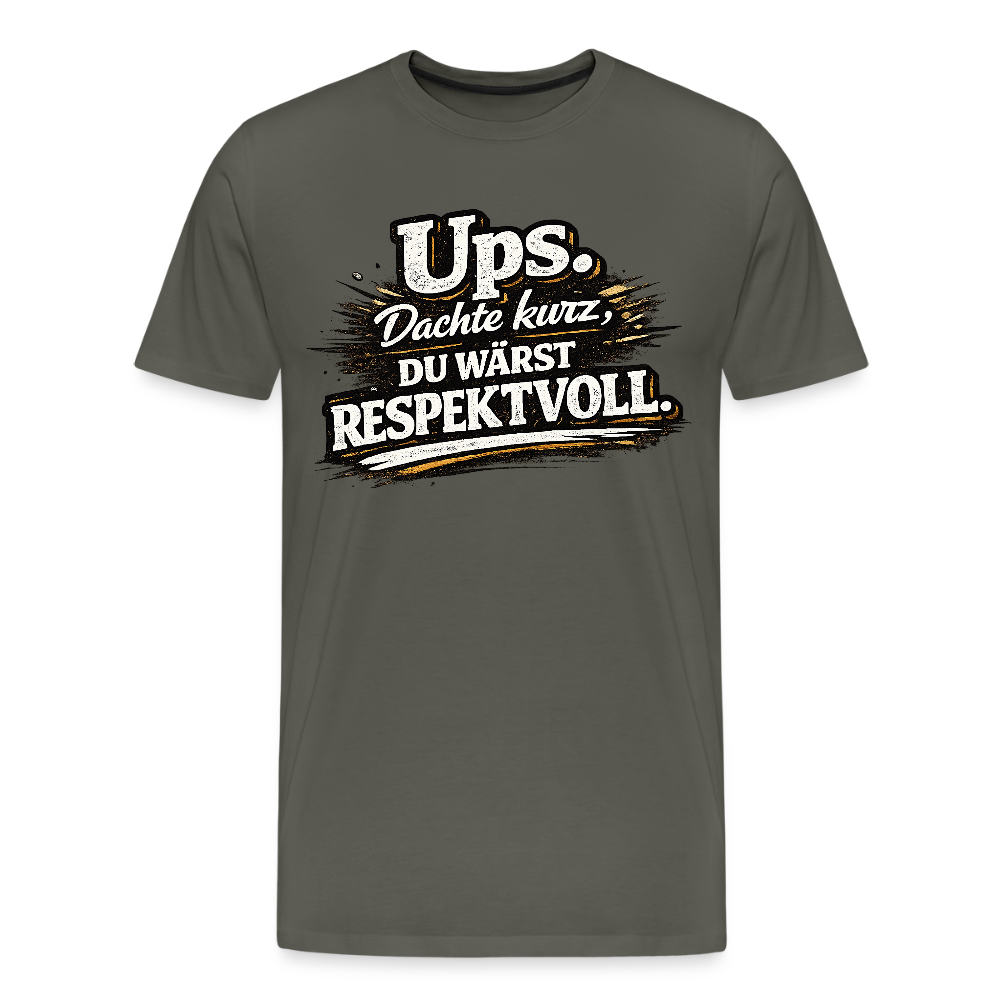 Respektvoll -  FILTERFOTOGRAF® Männer Premium T-Shirt - Asphalt