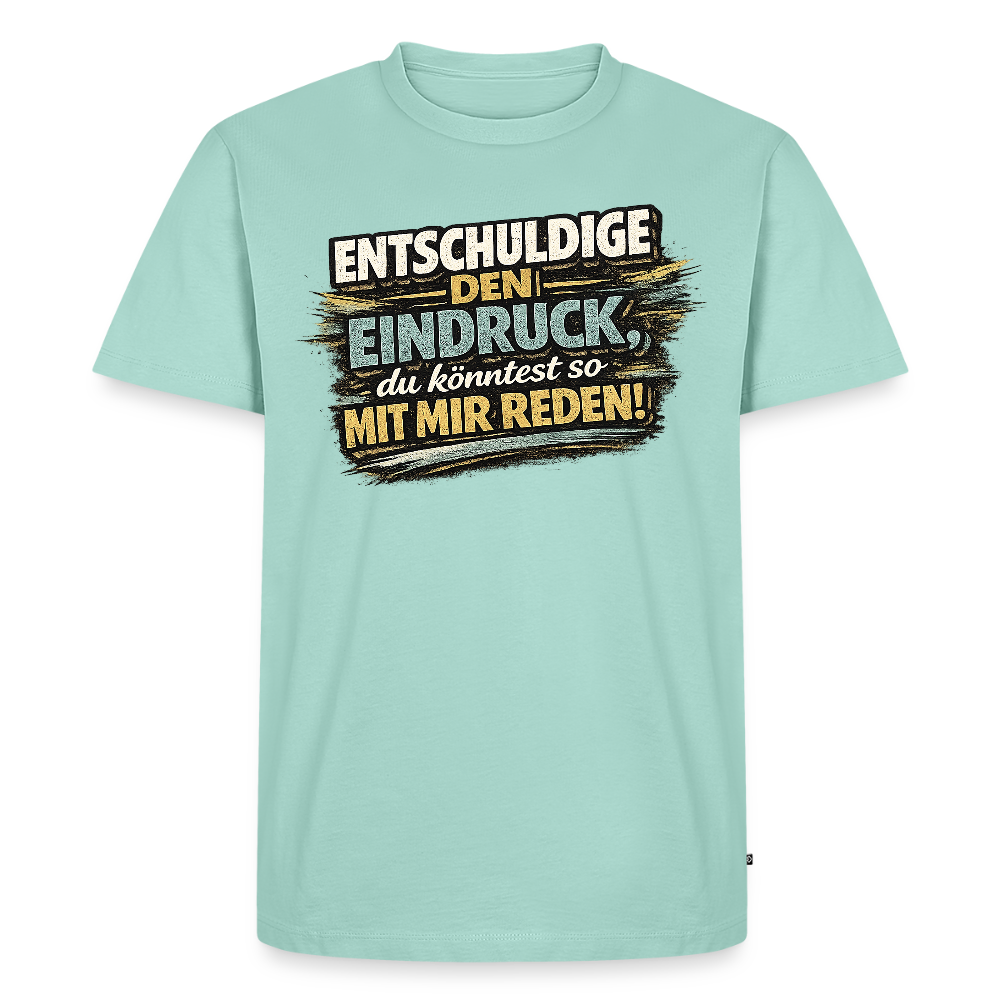 Falscher Eindruck -  FILTERFOTOGRAF® Männer Premium T-Shirt - Mint 