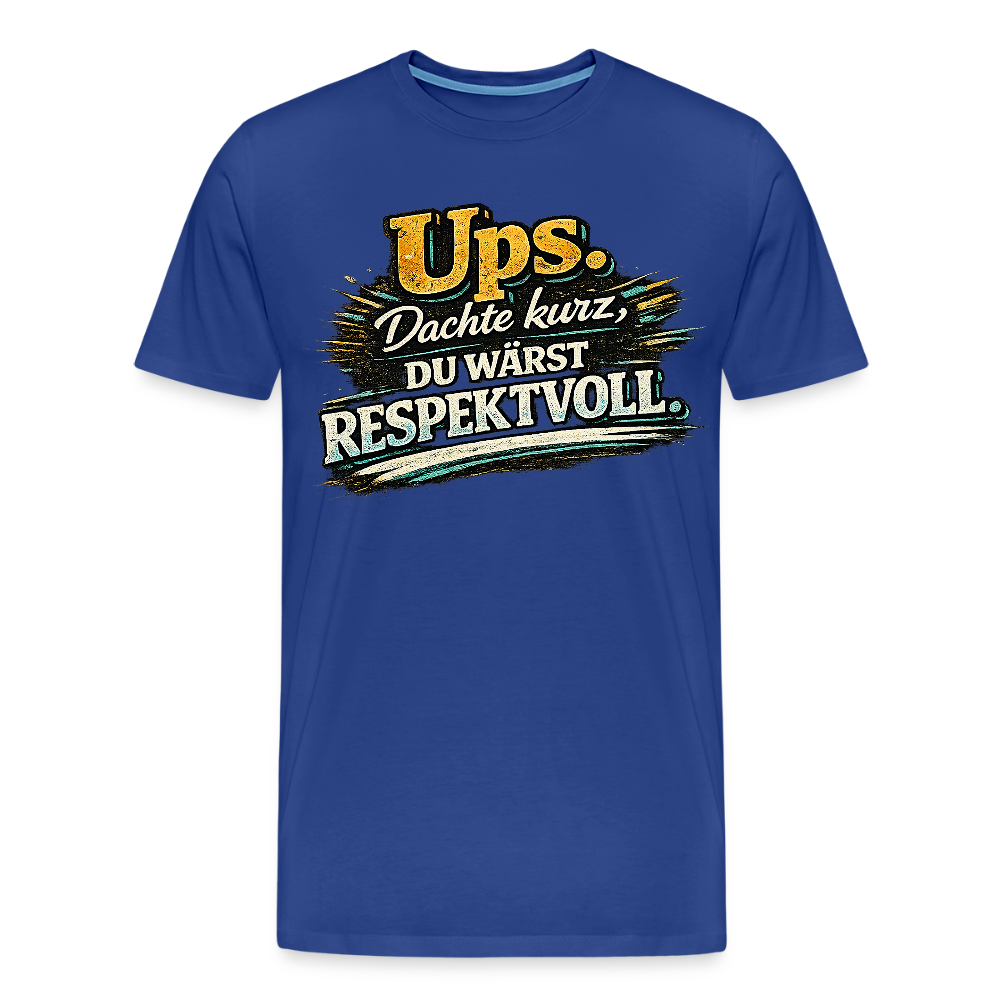 Respekt -  FILTERFOTOGRAF® Männer Premium T-Shirt - Königsblau