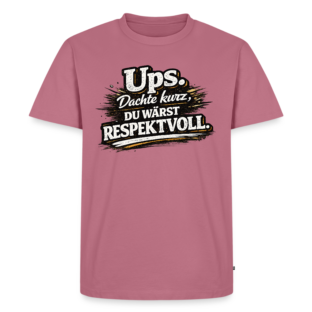 Respektvoll -  FILTERFOTOGRAF® Männer Premium T-Shirt - Mauve