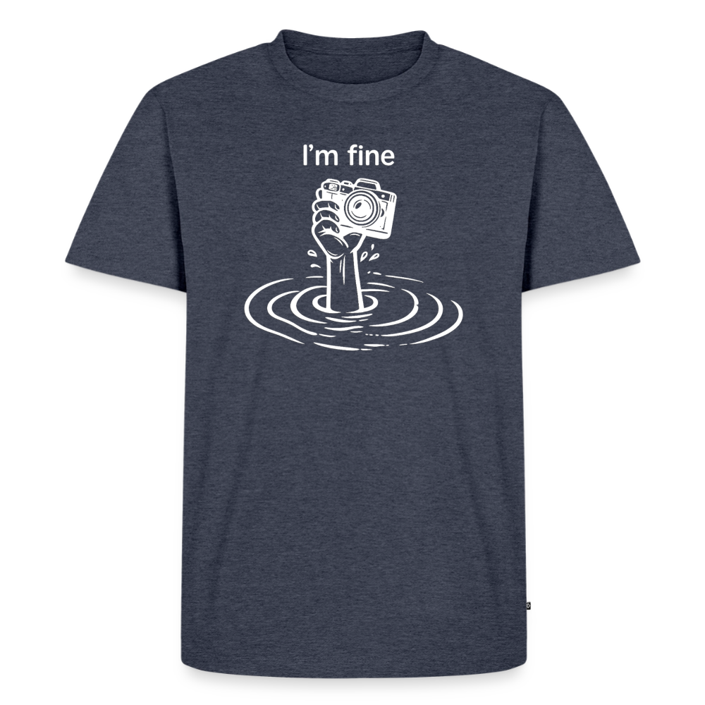 I'm fine Fotografen Shirt  – Männer Premium T-Shirt - Jeansblau 