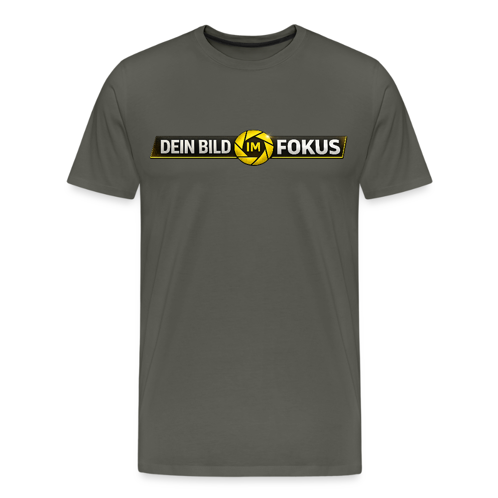 FILTERFOTOGRAF® Männer Premium T-Shirt – Front- & Rückendruck, nachhaltig & fair produziert - Asphalt