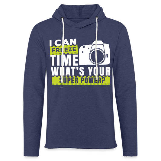 Filterfotograf Leichtes Kapuzensweatshirt – Hoodie für Frühling & Sommer - Navy meliert