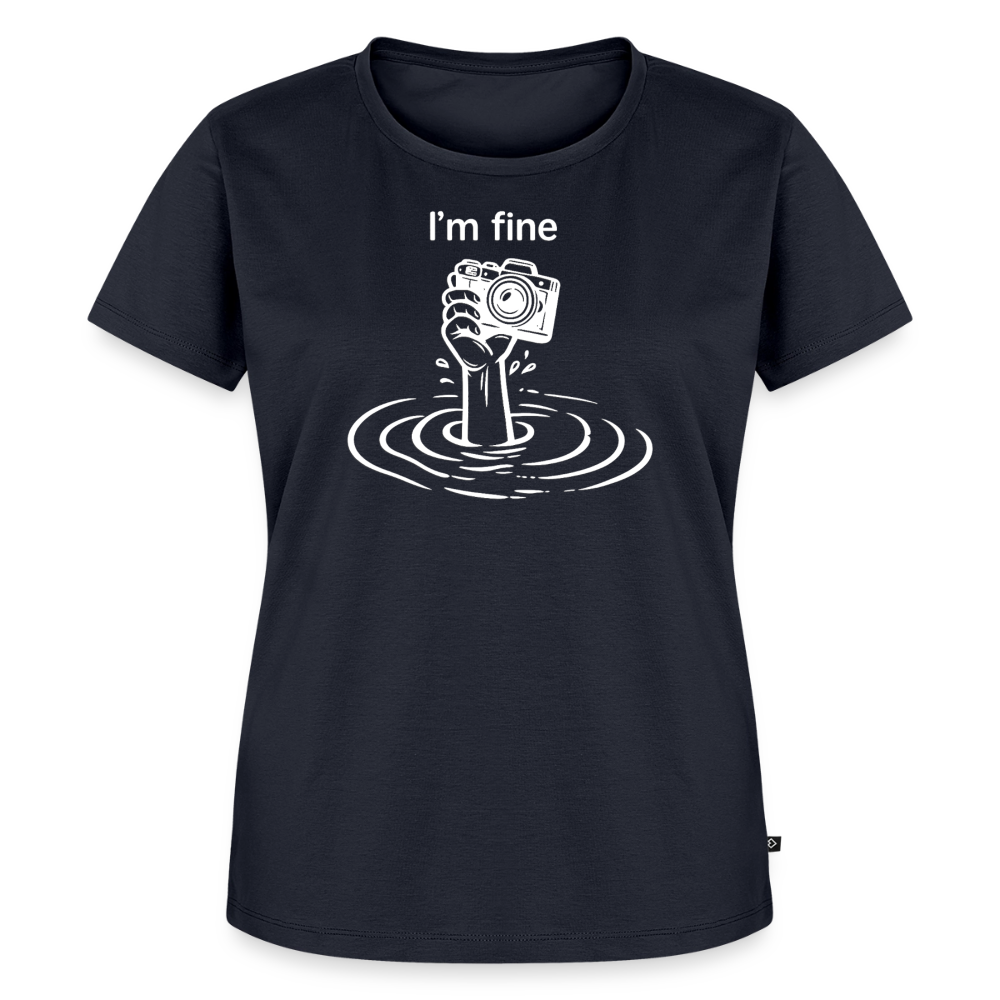 I'm fine Fotografen Shirt Frauen - Navy
