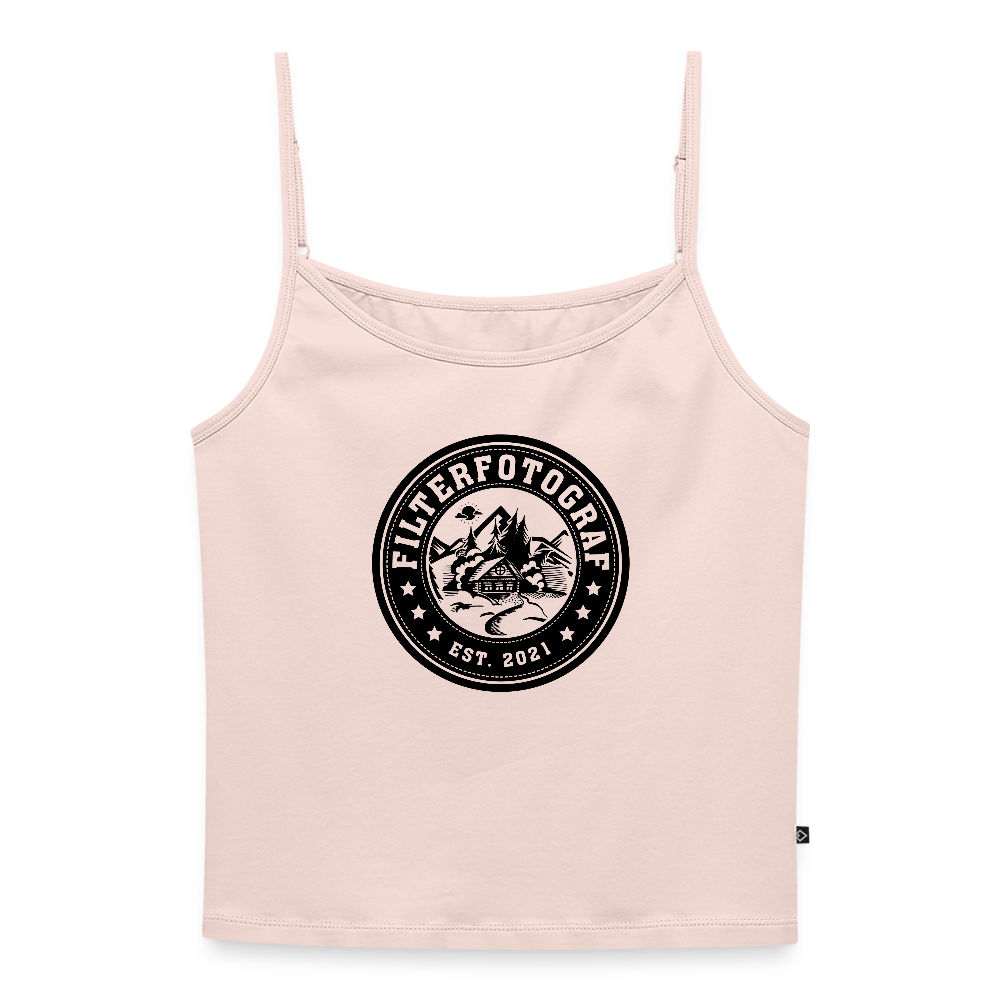 Filterfotograf Damen Spaghetti Tank Top – Figurbetont & Bio-Baumwolle - Puderrosa