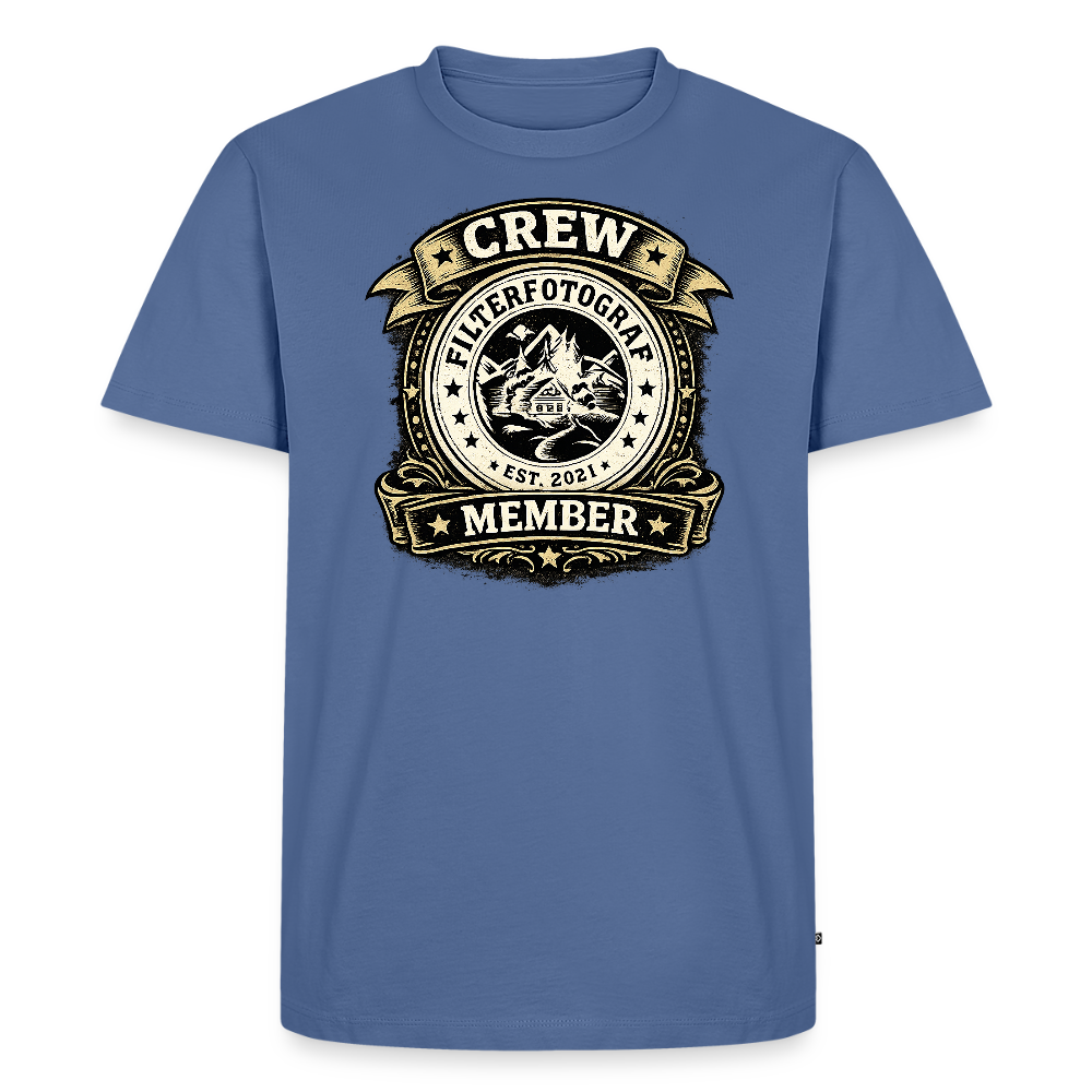 Crew -  FILTERFOTOGRAF® Männer Premium T-Shirt - Taubenblau