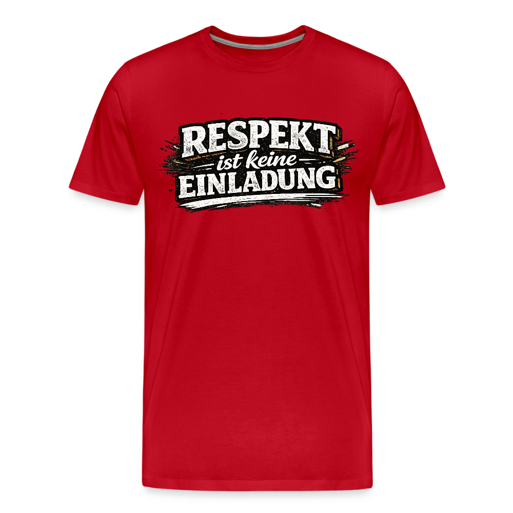 Respekt -  FILTERFOTOGRAF® Männer Premium T-Shirt - Rot