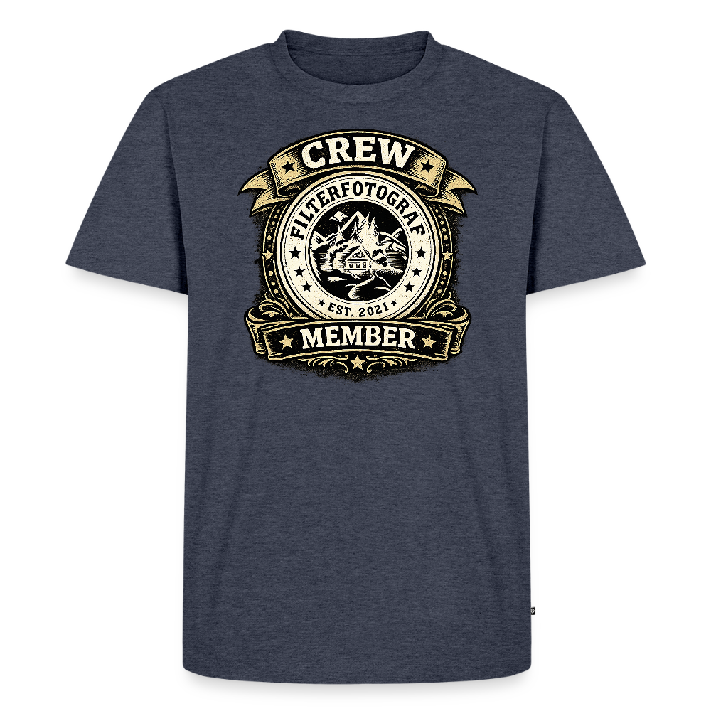 Crew -  FILTERFOTOGRAF® Männer Premium T-Shirt - Jeansblau 