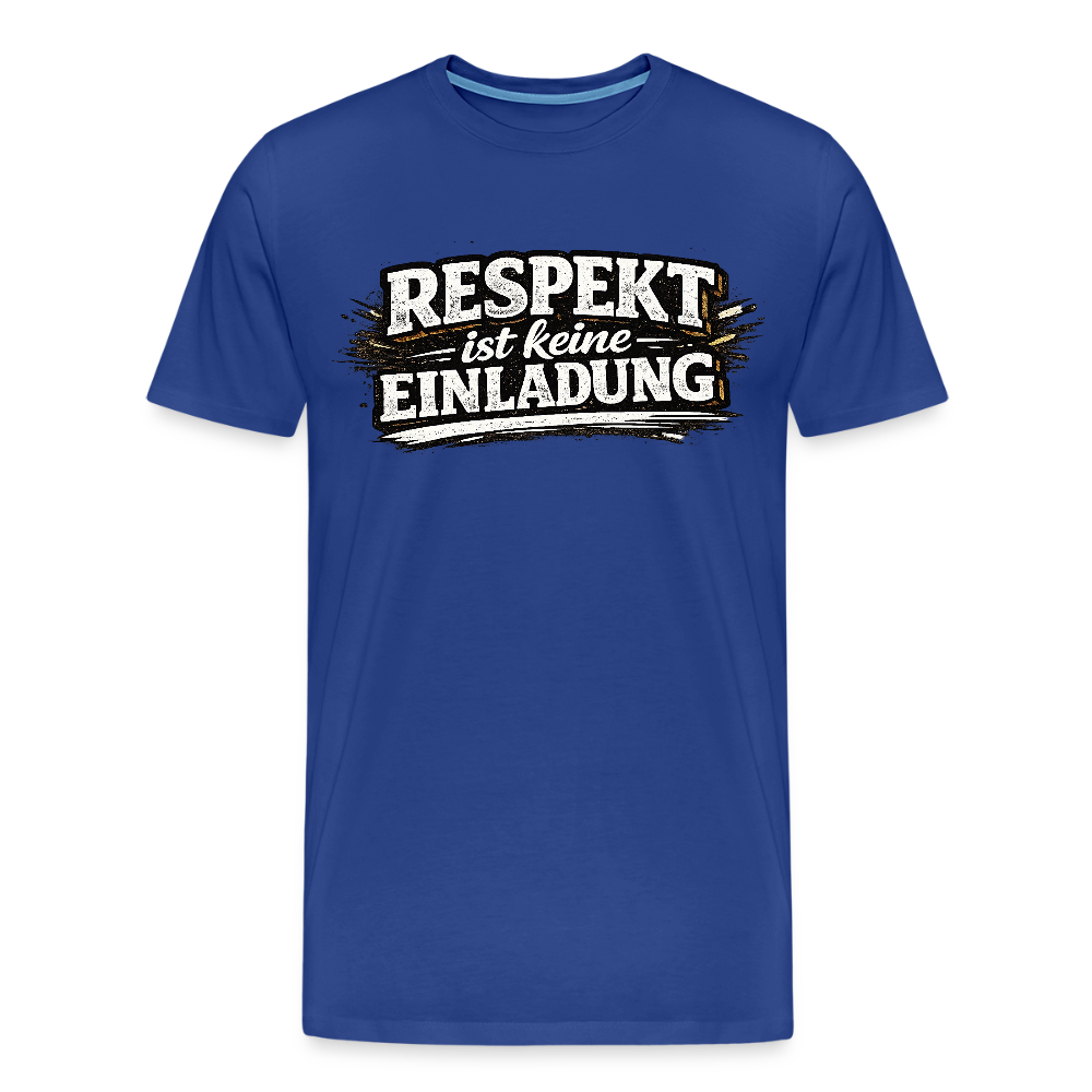 Respekt -  FILTERFOTOGRAF® Männer Premium T-Shirt - Königsblau