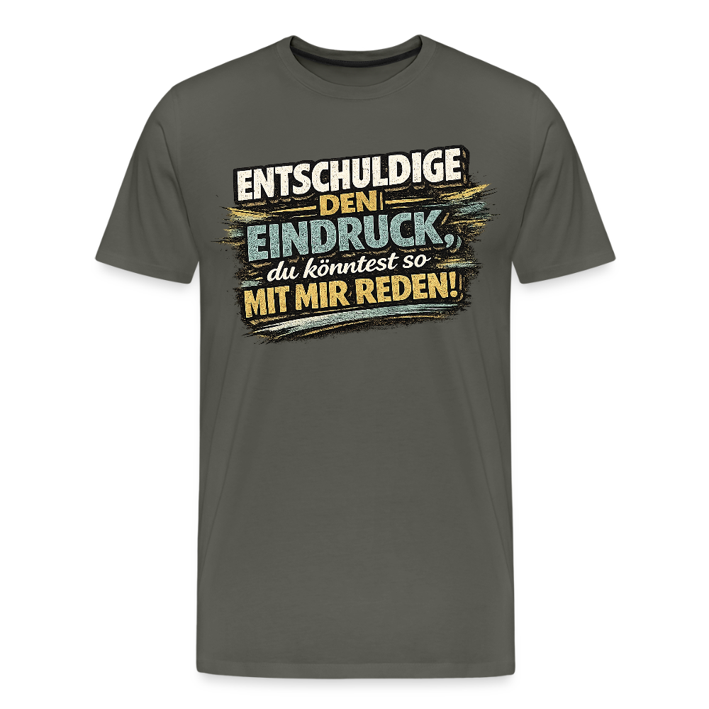Falscher Eindruck -  FILTERFOTOGRAF® Männer Premium T-Shirt - Asphalt