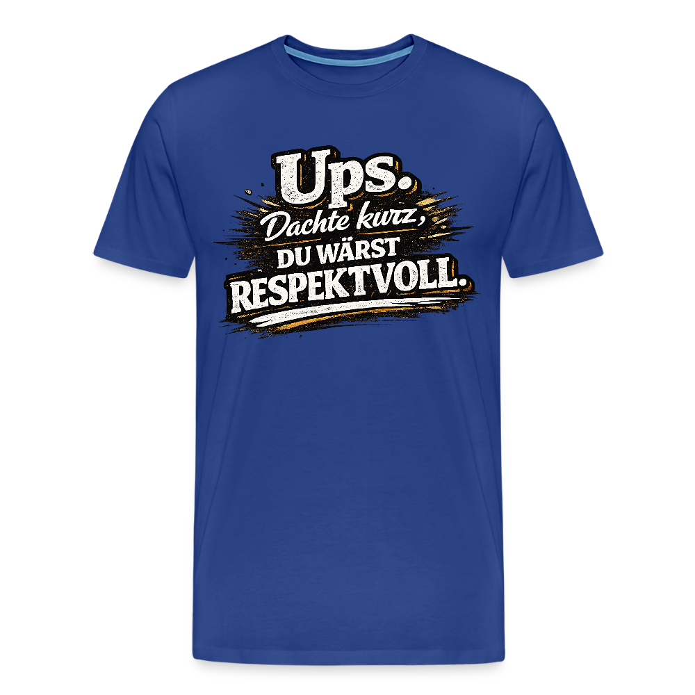 Respektvoll -  FILTERFOTOGRAF® Männer Premium T-Shirt - Königsblau