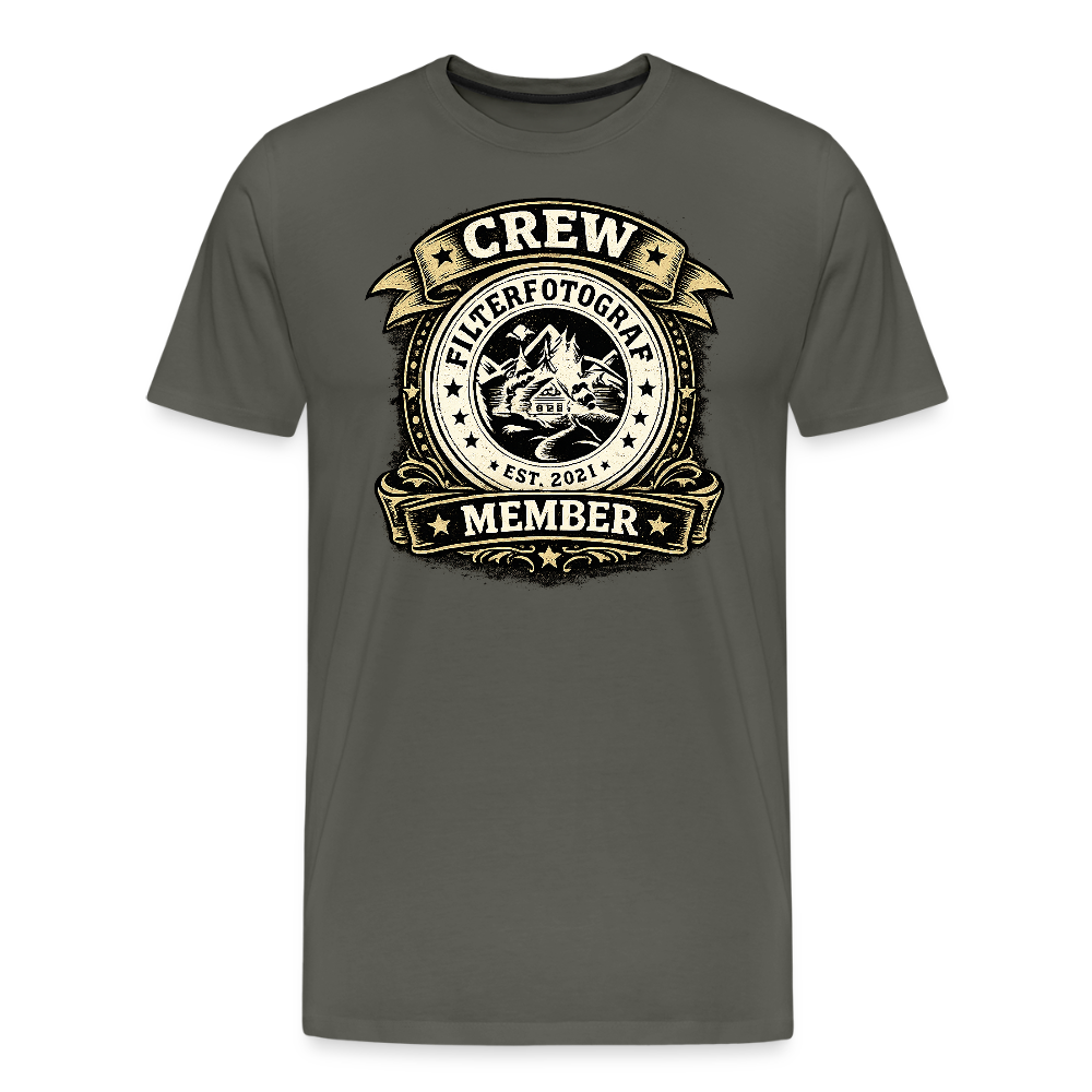 Crew -  FILTERFOTOGRAF® Männer Premium T-Shirt - Asphalt