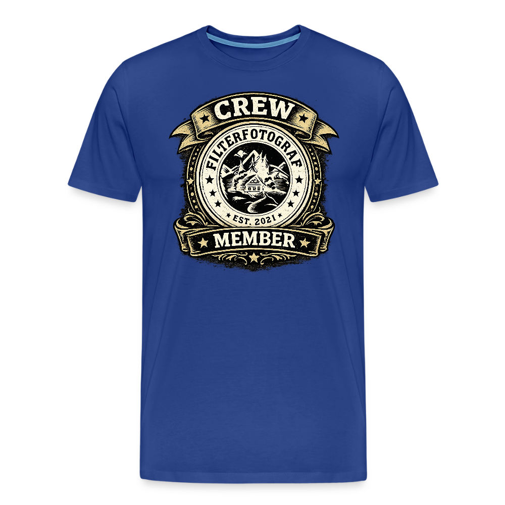 Crew -  FILTERFOTOGRAF® Männer Premium T-Shirt - Königsblau