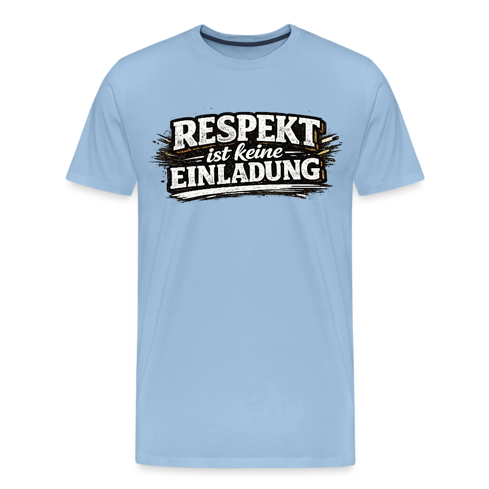 Respekt -  FILTERFOTOGRAF® Männer Premium T-Shirt - Sky