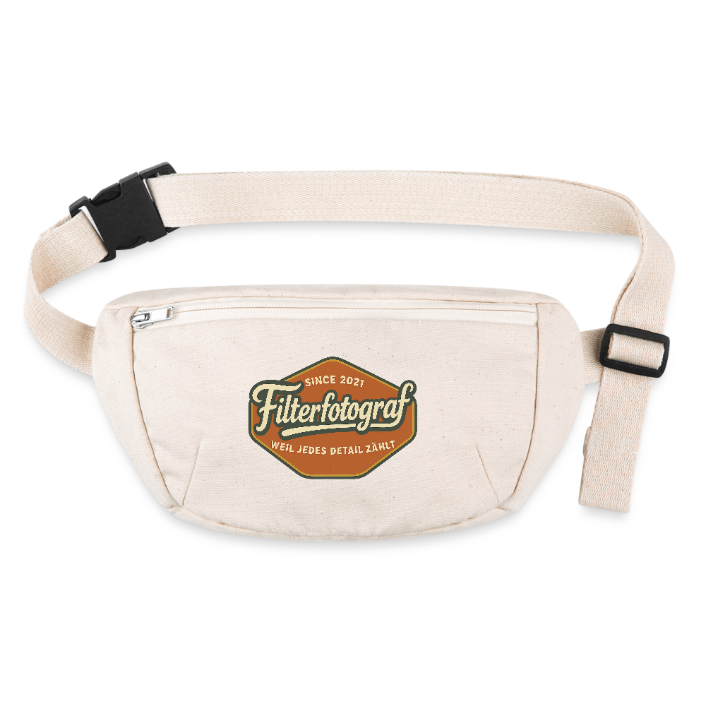 FILTERFOTOGRAF® Canvas Gürteltasche – Nachhaltige Hip Bag aus recycelter Baumwolle & Polyester - Naturweiß