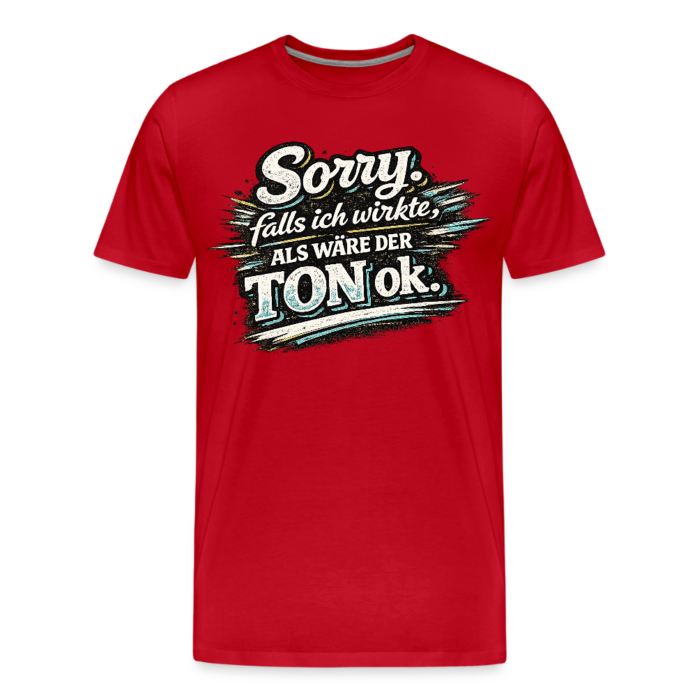Der Ton -  FILTERFOTOGRAF® Männer Premium T-Shirt - Rot