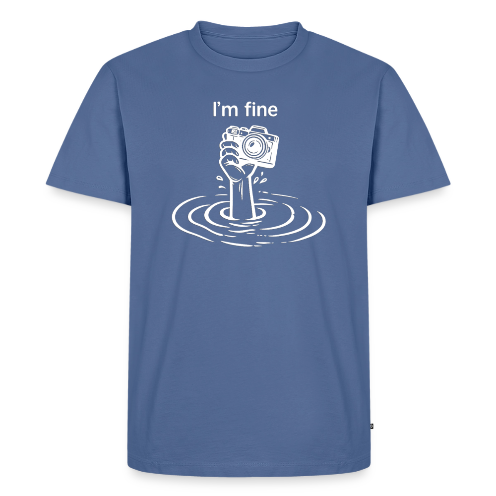 I'm fine Fotografen Shirt  – Männer Premium T-Shirt - Taubenblau