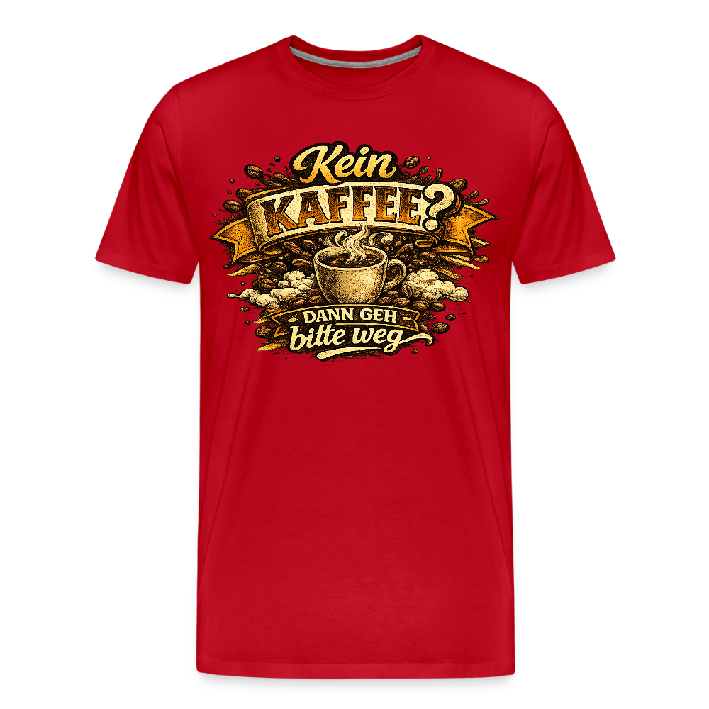 Kaffee -  FILTERFOTOGRAF® Männer Premium T-Shirt - Rot