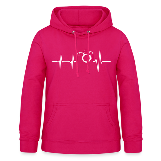 Filterfotograf Damen Hoodie – Fotografie Kapuzenpullover für Outdoor & Freizeit - dunkles Pink